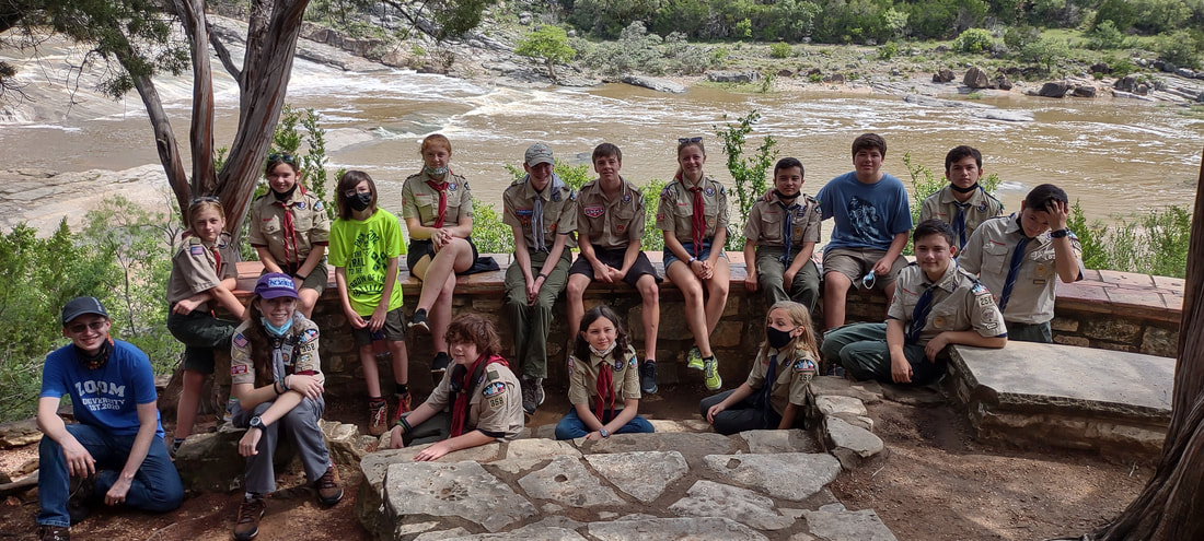 Troop 258 and Troop 358 at Enchanted Rock